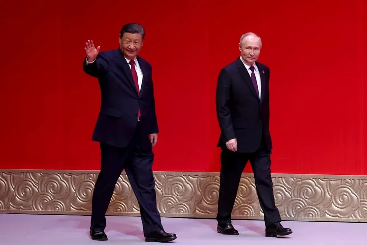 Сі Цзіньпін і Володимир Путін на зустрічі в Кремлі